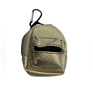 Real Littles Collectible Micro Backpack Gold Textured Keychain Bag